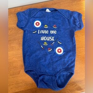 Curling Vinyl Graphic One Piece Bodysuit